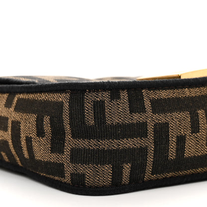Fendi Fabric Jacquard FF 1974 Mini Baguette Tobacco Moro Black 9 of 13