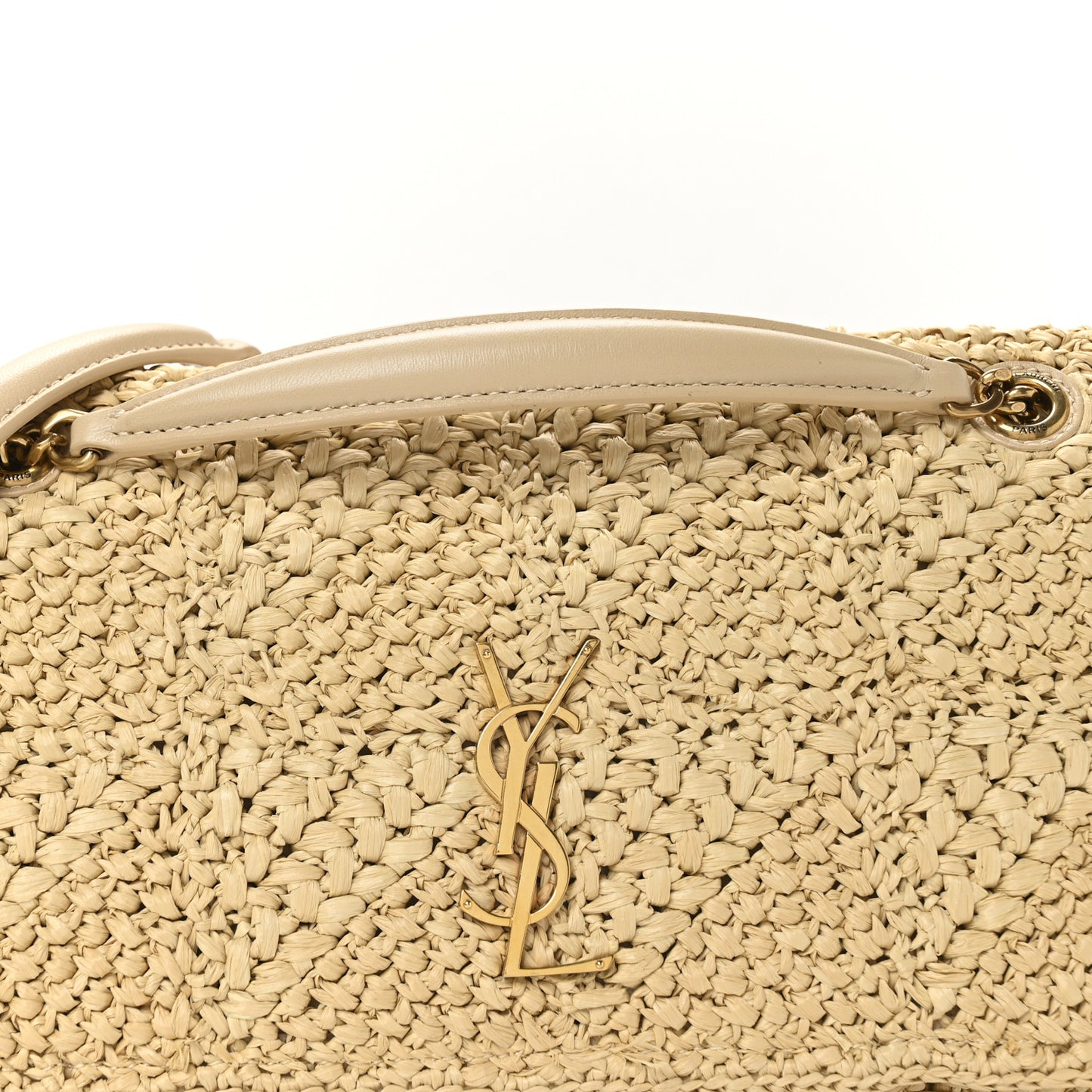 Raffia Monogram Medium Jamie Natural Avorio