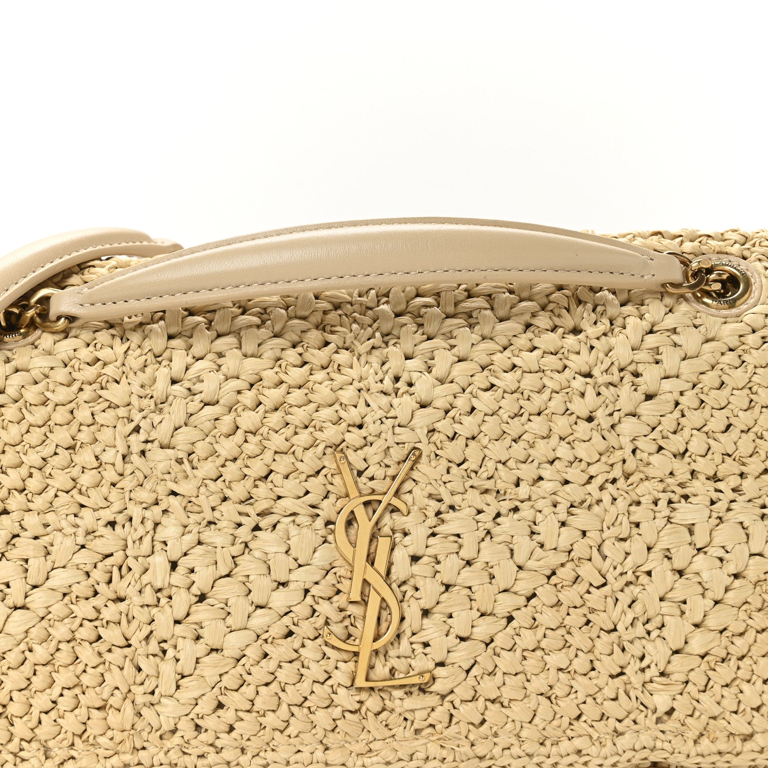 Saint Laurent Raffia Monogram Medium Jamie Natural Avorio 8 of 10