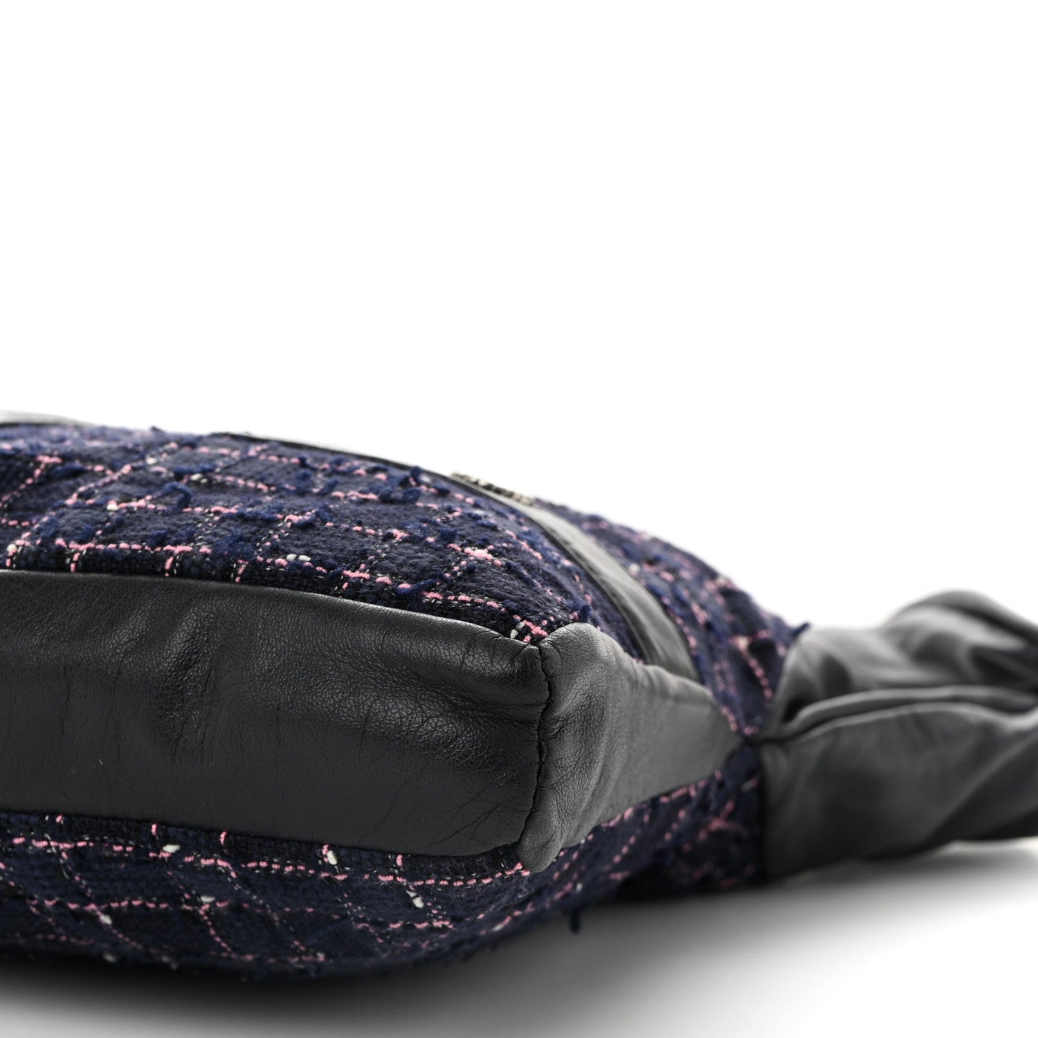 Chanel Tweed Lambskin Small Girl Bag Navy Blue Pink 10 of 10