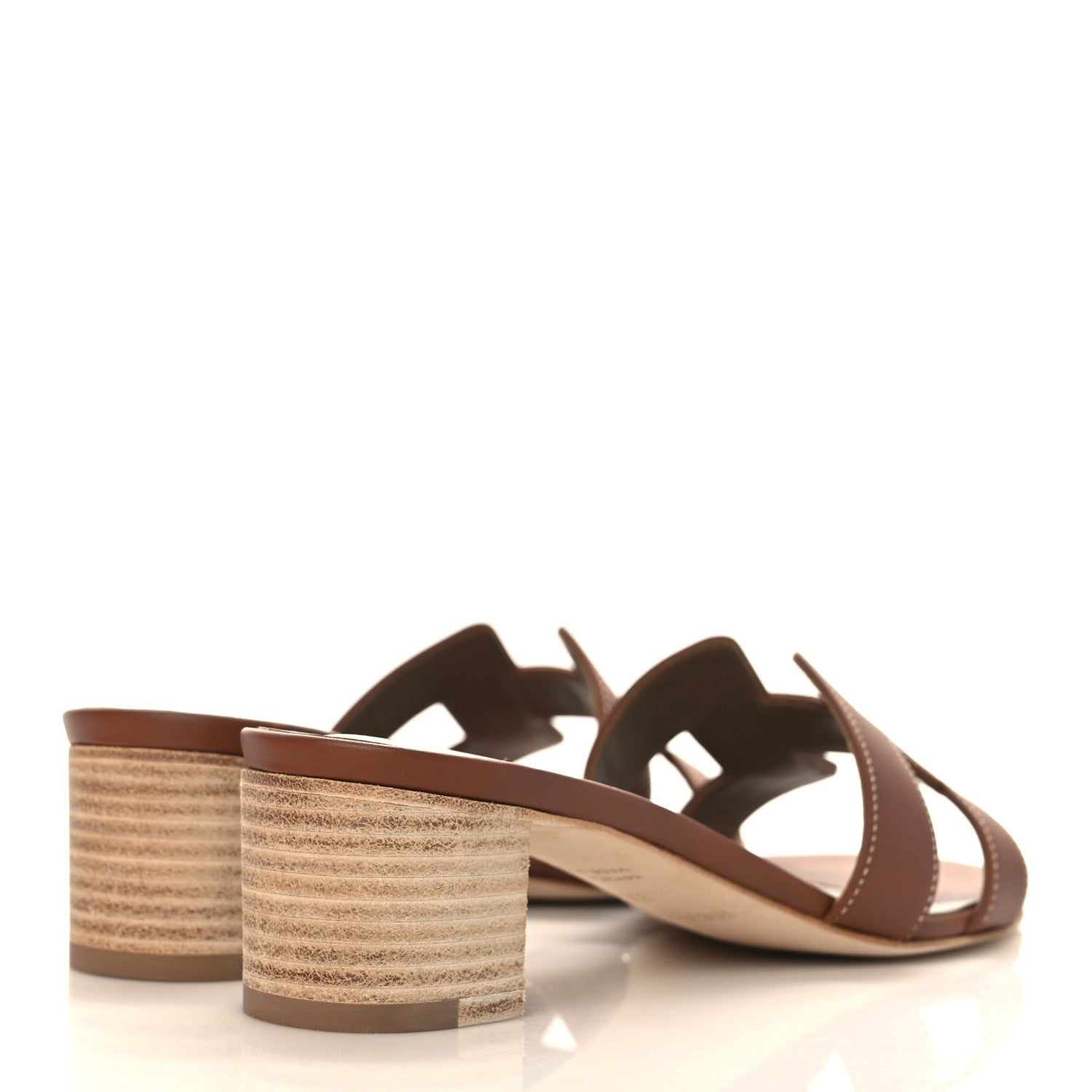 Hermes Calfskin Oasis Sandals 37 Gold 4 of 8