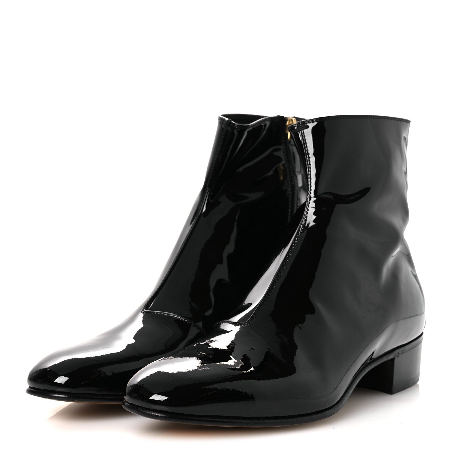 Gucci Patent Calfskin GG Lois Bee Men's Ankle Booties 13 Black 4 of 14