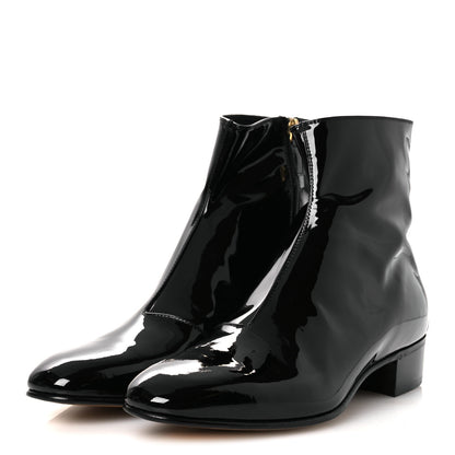 Gucci Patent Calfskin GG Lois Bee Men's Ankle Booties 13 Black 4 of 14