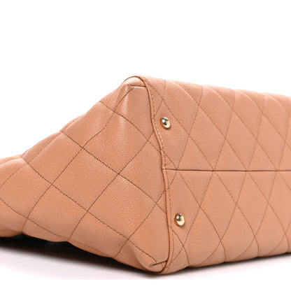 Chanel Caviar Quilted Large Shopping Tote Dark Beige 10 of 12