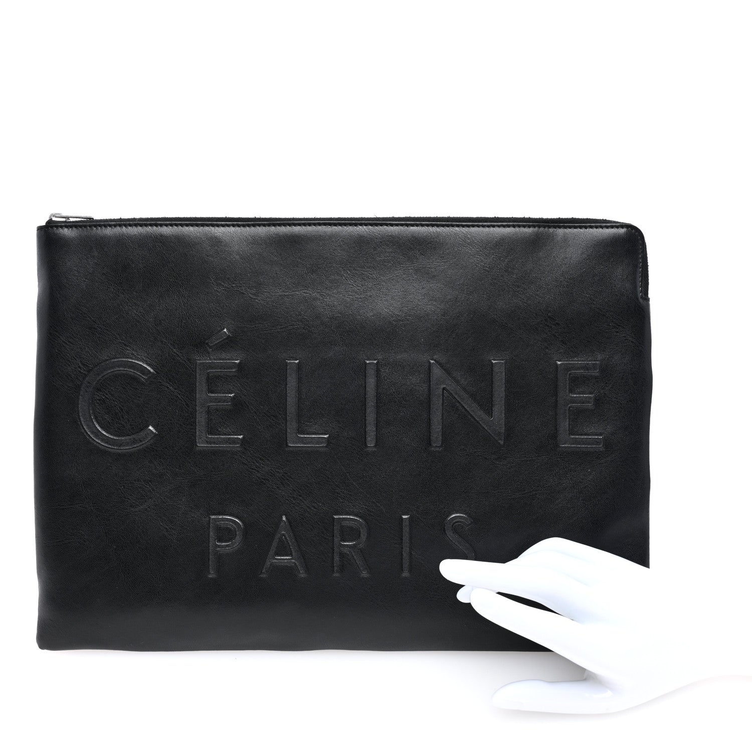 Celine Calfskin Large Made In Clutch Pouch Black 2 of 6