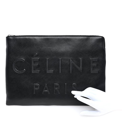 Celine Calfskin Large Made In Clutch Pouch Black 2 of 6