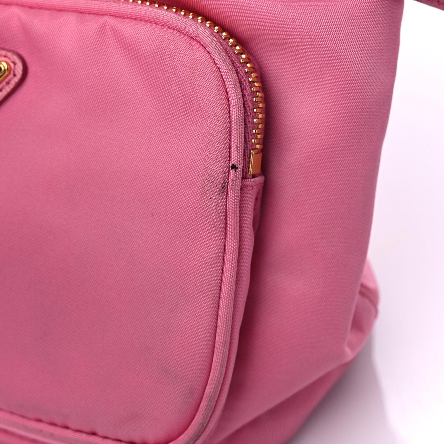Prada Re-Nylon Saffiano Duet Bucket Crossbody Bag Begonia 12 of 14