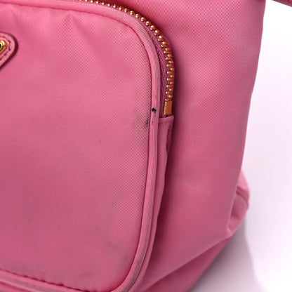 Prada Re-Nylon Saffiano Duet Bucket Crossbody Bag Begonia 12 of 14