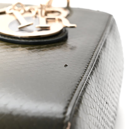 Christian Dior Snakeskin Medium Lady Dior Green 12 of 16