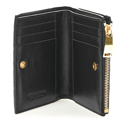 Bottega Veneta Nappa Intrecciato Small Bi-Fold Zip Wallet Black 5 of 8