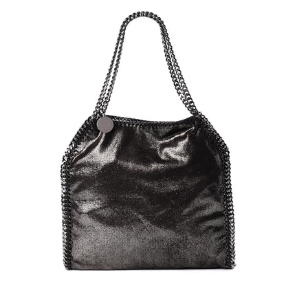 Stella McCartney Chamois Shiny Dotted Small Falabella Tote Ruthenium 1 of 10