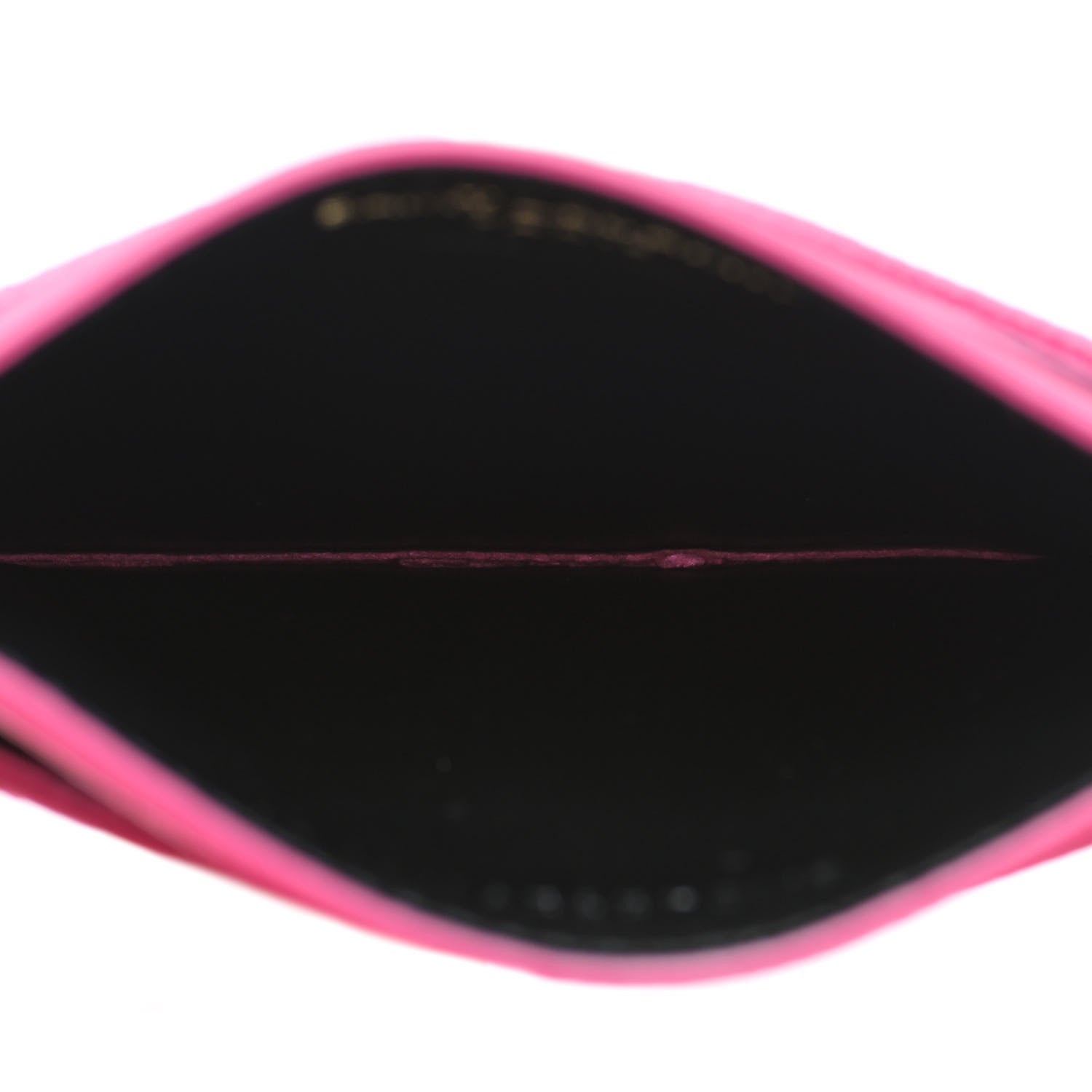 Saint Laurent Grain De Poudre Matelasse Chevron Monogram Credit Card Case Fuxia 8 of 10