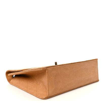Chanel Lambskin Stitched Jumbo Single Flap Beige 4 of 13