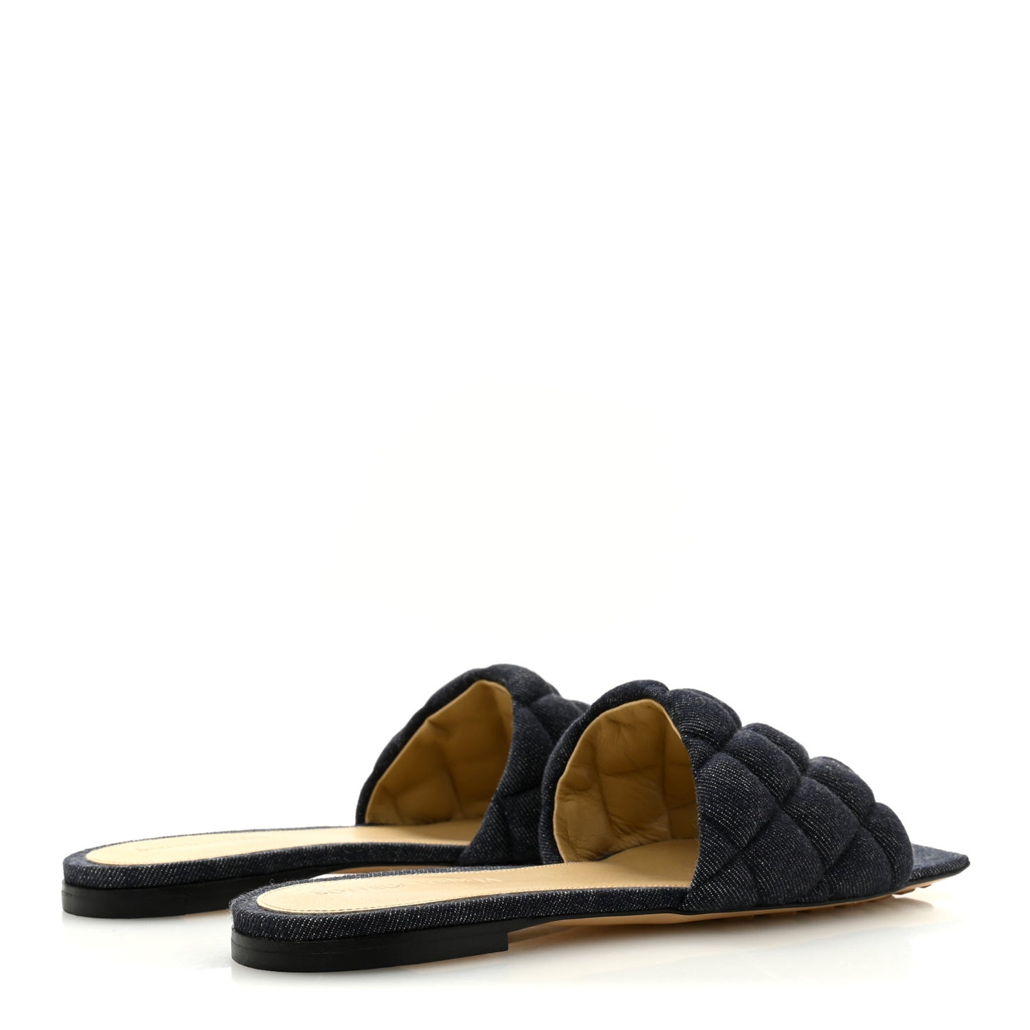 Denim Matelasse Padded Flat Sandals 36.5 Indigo