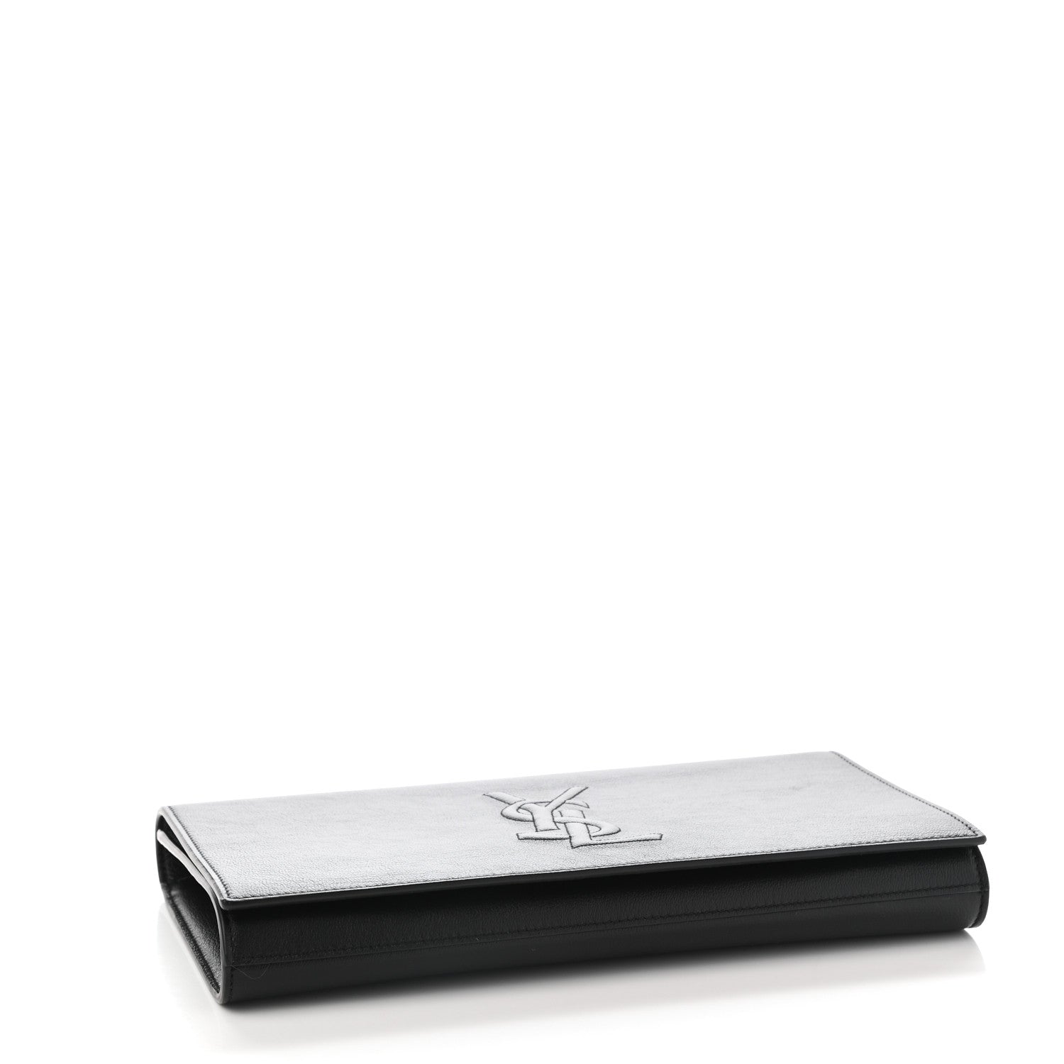 Saint Laurent Calfskin Monogram Large Belle De Jour Clutch Black 4 of 9