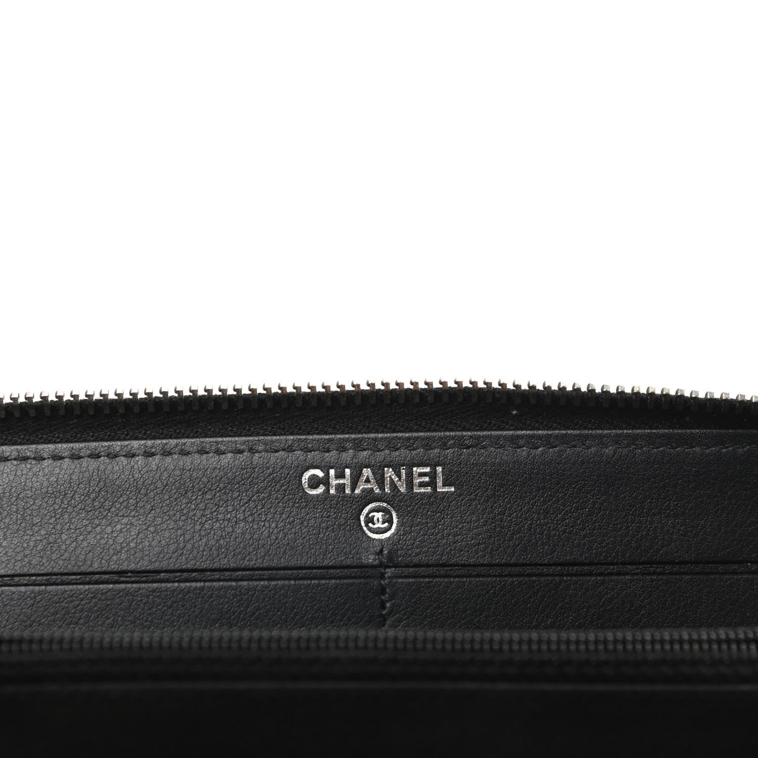 Chanel Caviar Sevruga Zip Around Wallet Black 6 of 9