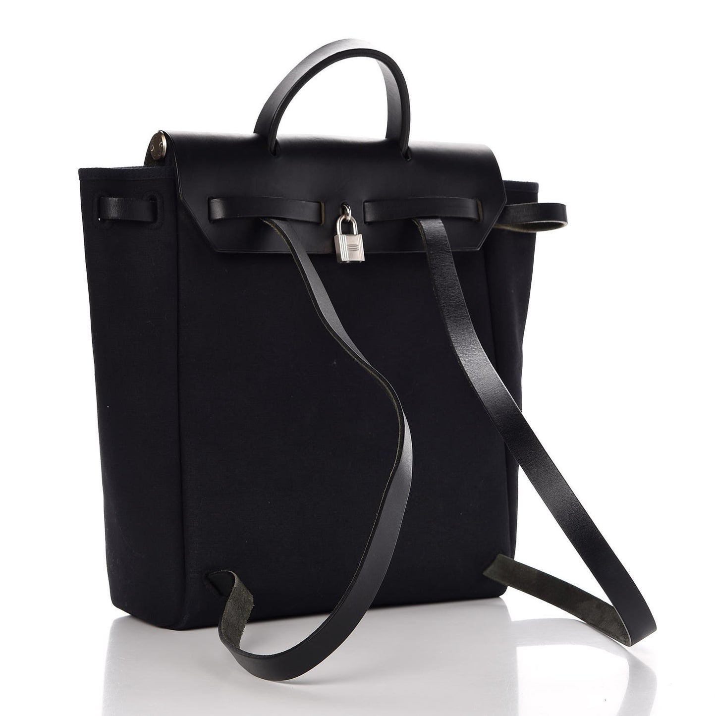 Toile Vache Calfskin Herbag 30 PM Backpack Black