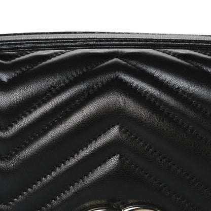 Gucci Lambskin Matelasse Large GG Marmont Shoulder Bag Black 8 of 11