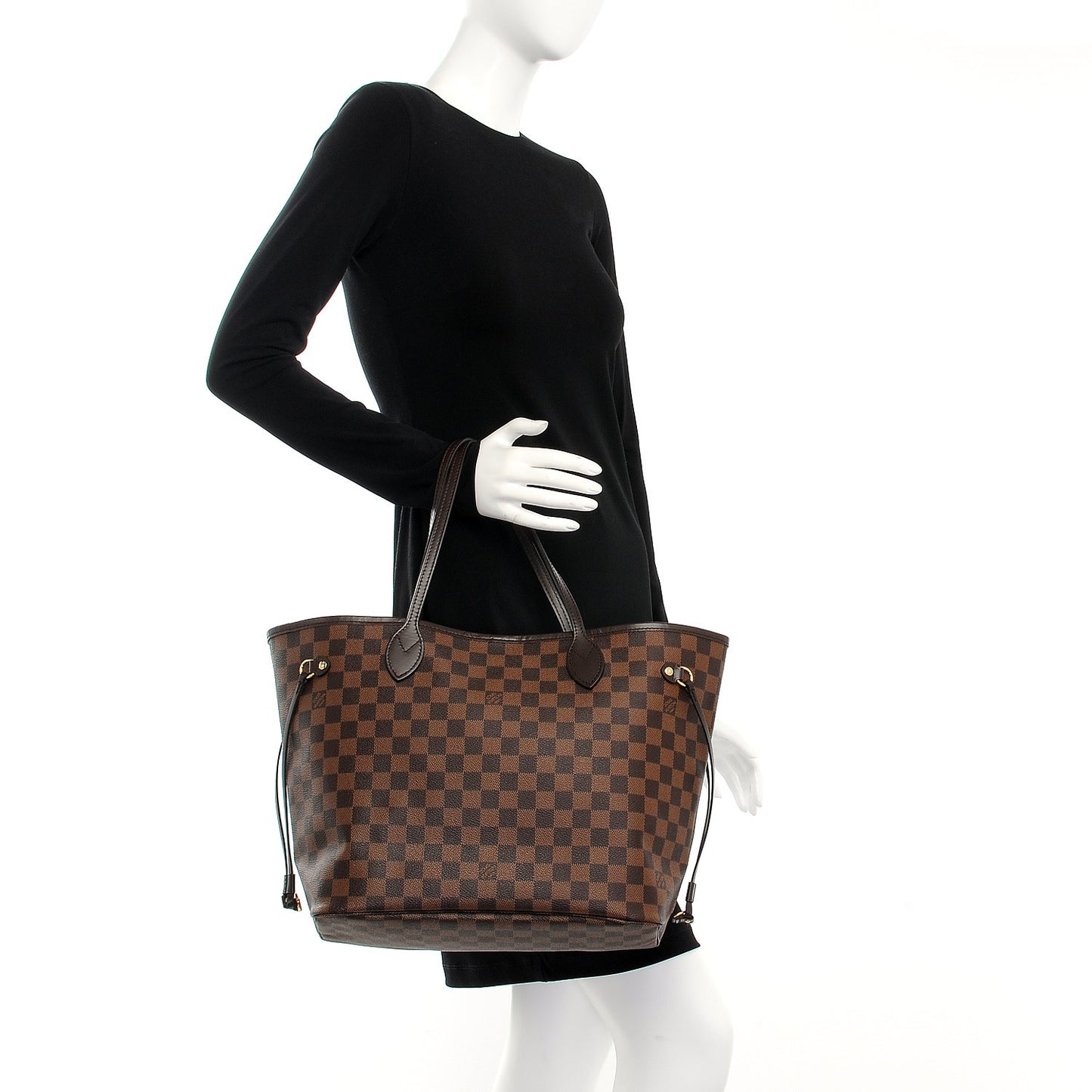 Damier Ebene Neo Neverfull MM Rose Ballerine