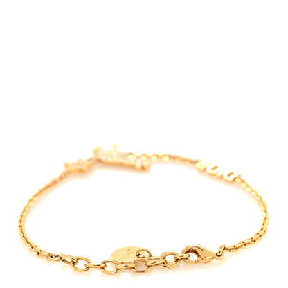 Christian Dior Crystal Diorable Giraffe Logo Bracelet Gold 3 of 4