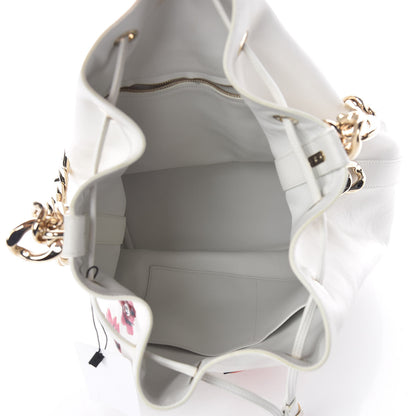 Christian Dior Calfskin Paradise Bubble Bucket Bag White 7 of 8