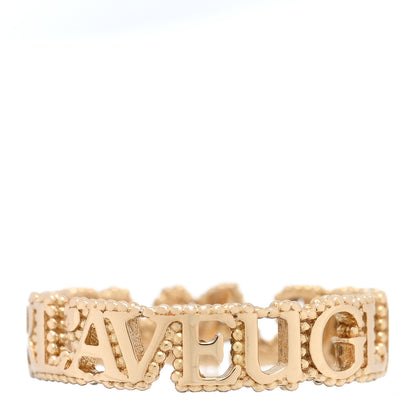 Gucci 18K Yellow Gold Diamond L'Aveugle Par Amour Ring 53 6.25 3 of 5