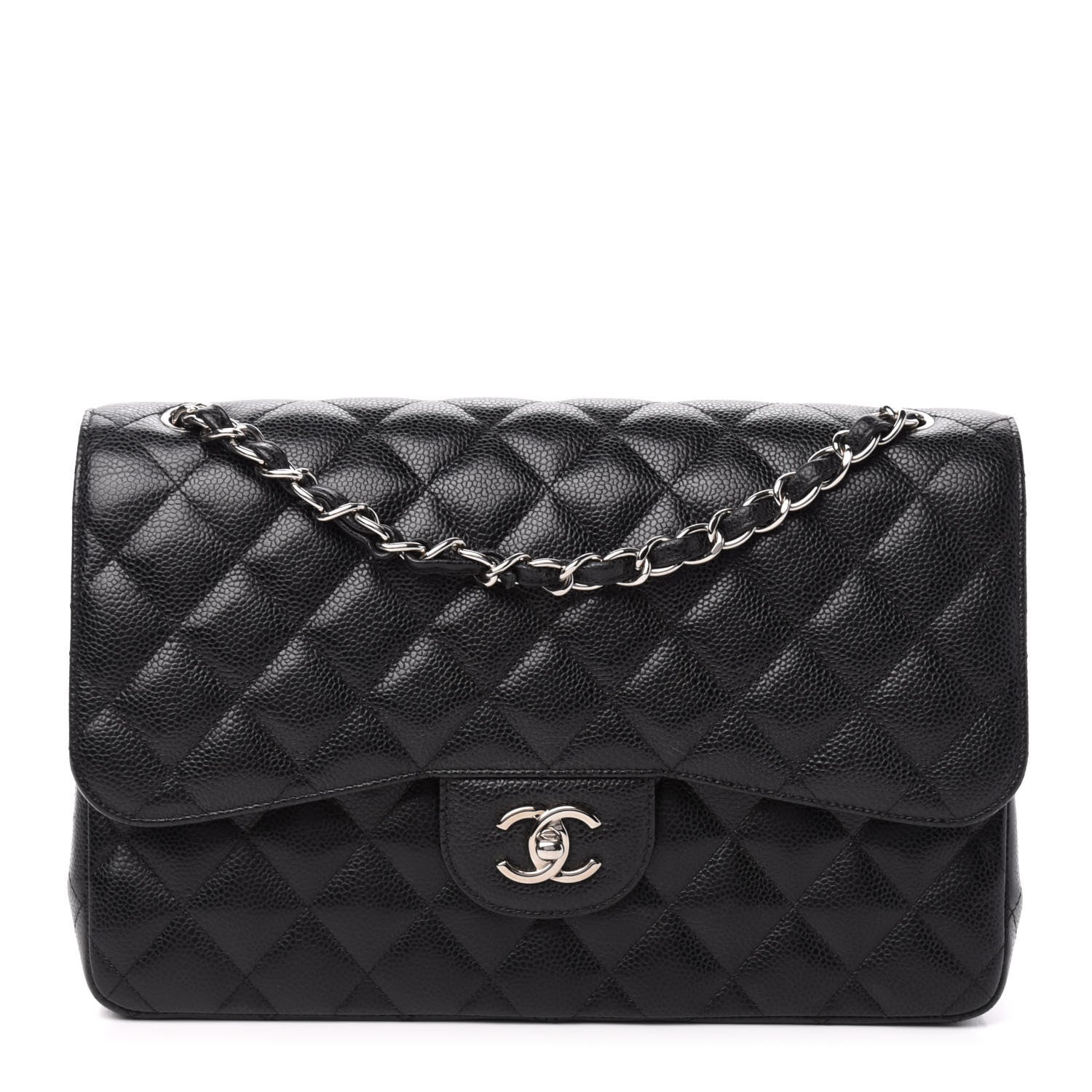 Chanel Caviar Quilted Jumbo Double Flap Black 1 of 11