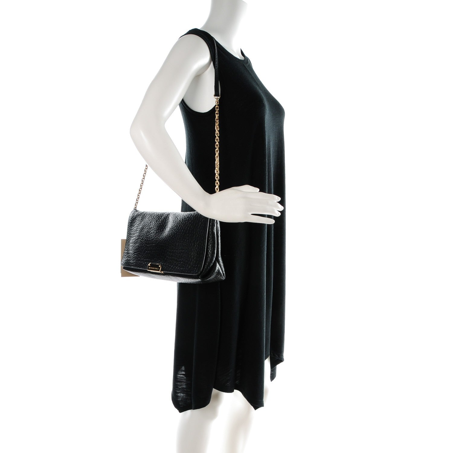 Burberry Signature Grain Medium Mildenhall Crossbody Bag Black 2 of 8
