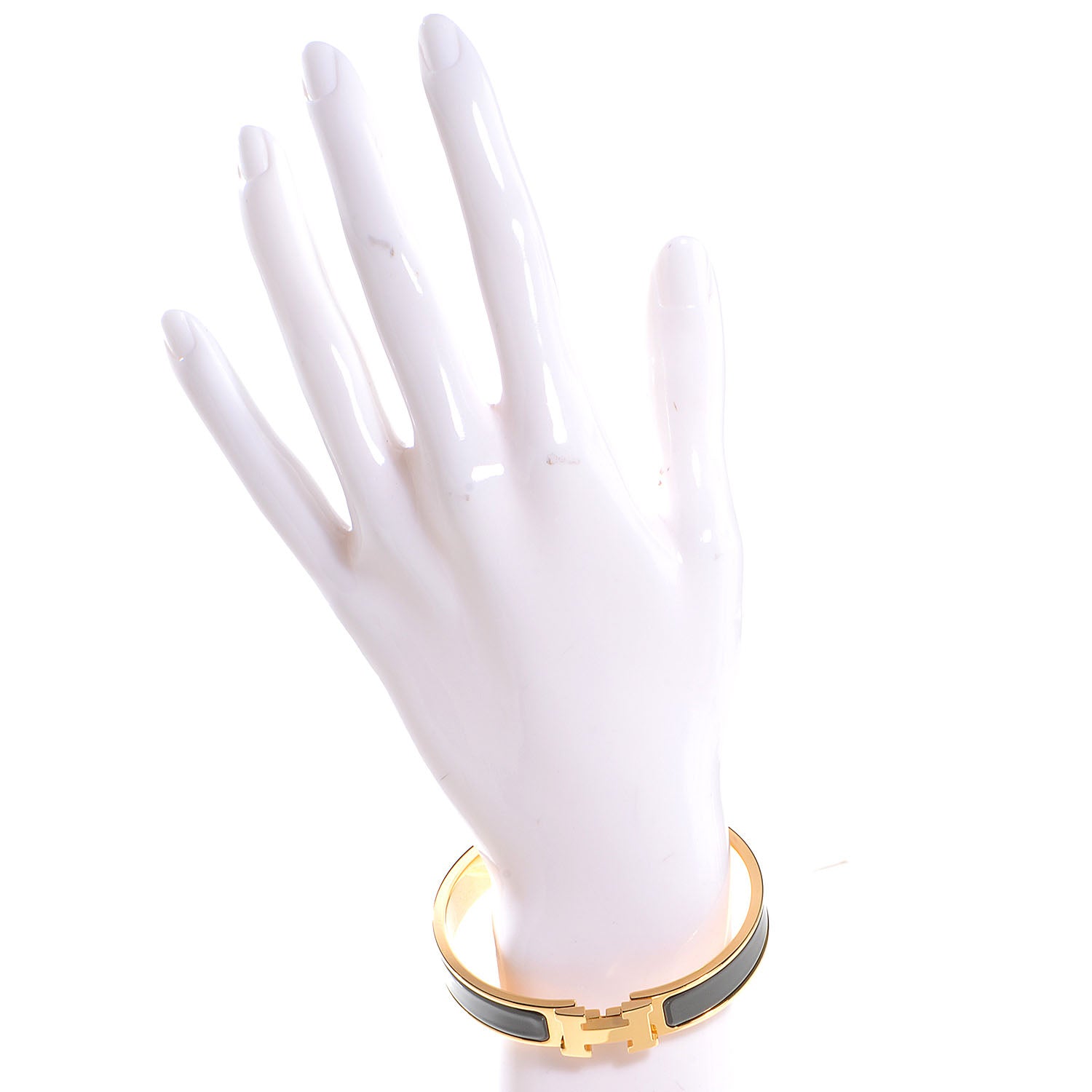 Hermes Enamel Narrow Clic Clac H Bracelet PM Black 2 of 5