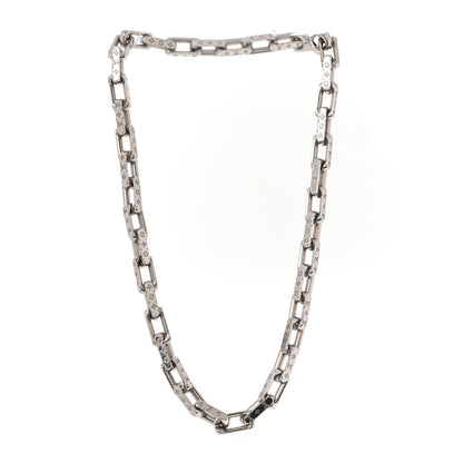 Louis Vuitton Monogram Chain Necklace Silver Silver 3 of 5