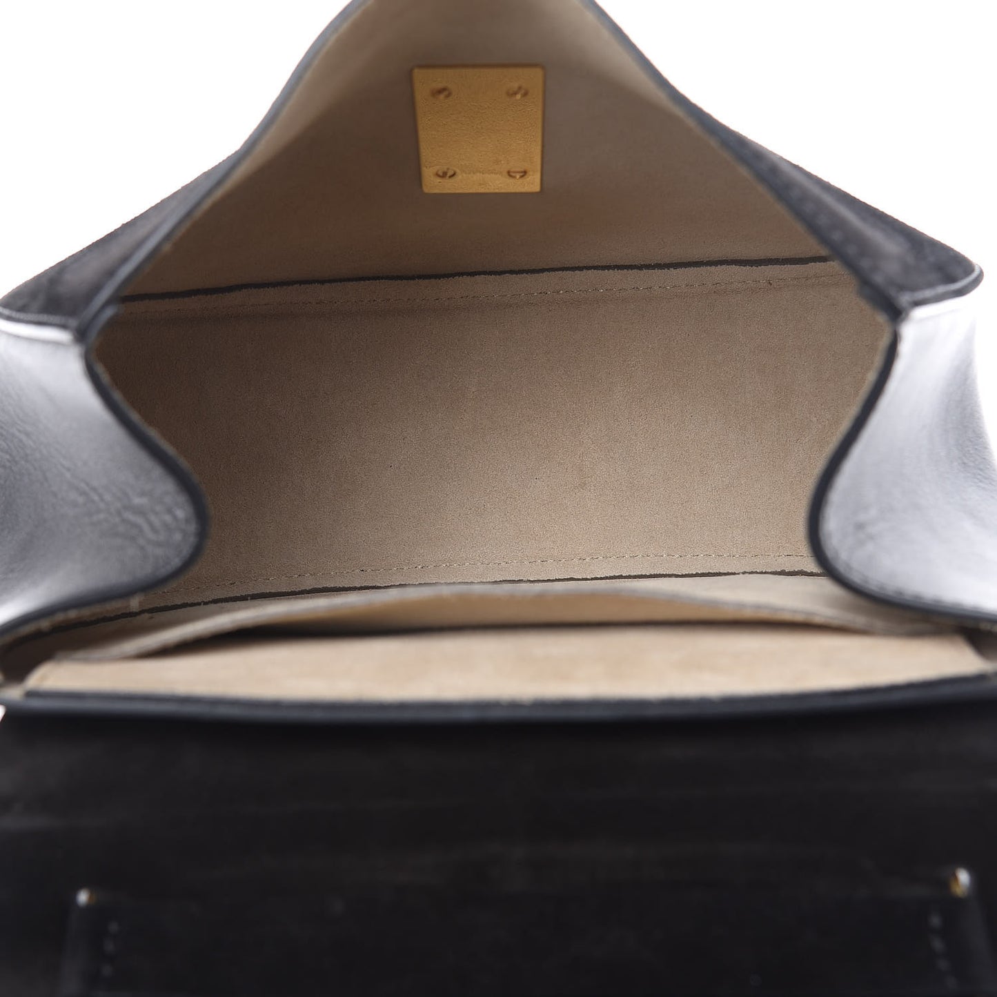 Suede Smooth Calfskin Drew Shoulder Bag Black