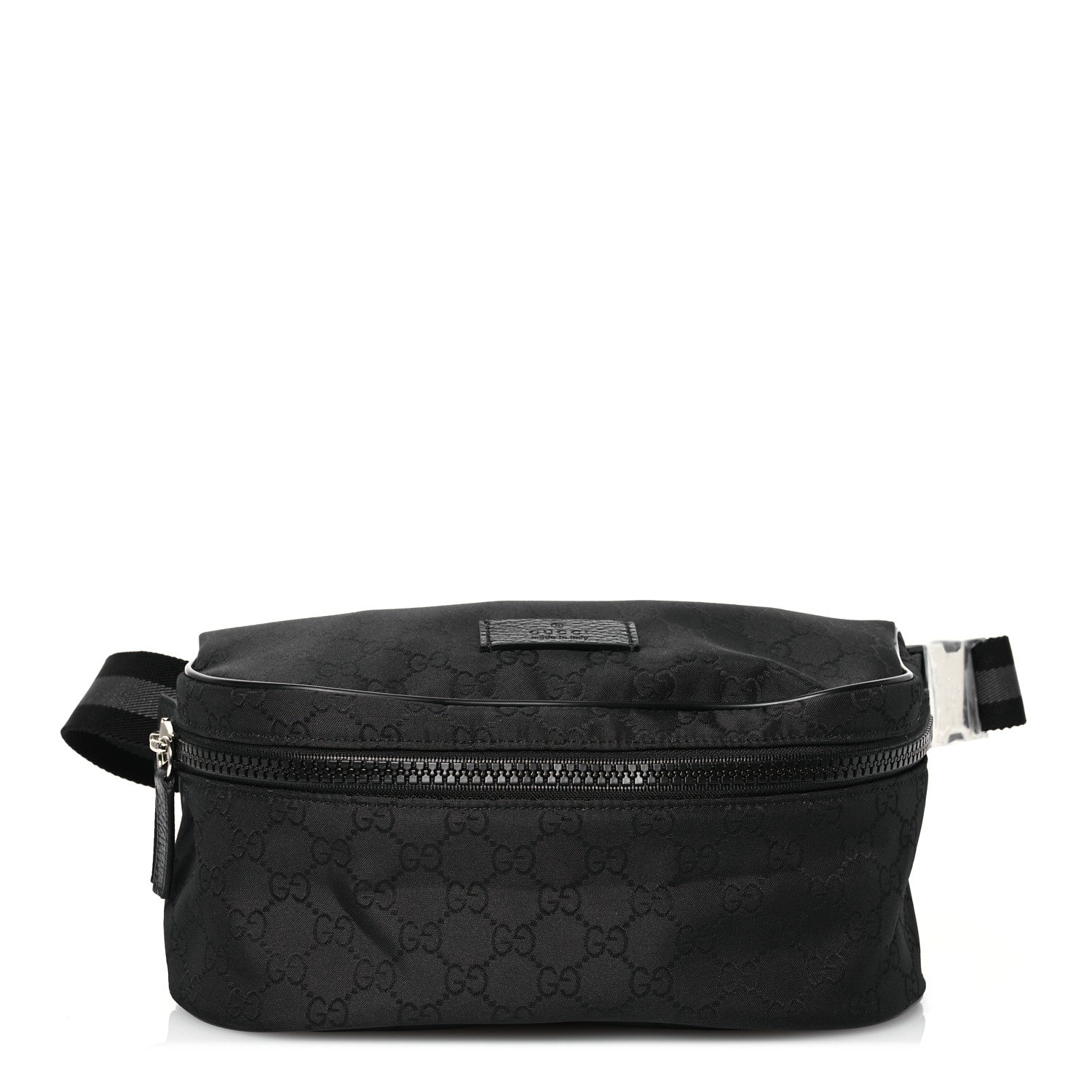 Gucci Nylon Monogram Fanny Pack Belt Bag Black 1 of 11