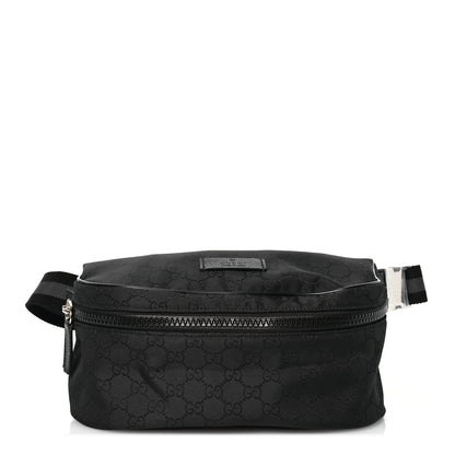 Gucci Nylon Monogram Fanny Pack Belt Bag Black 1 of 11