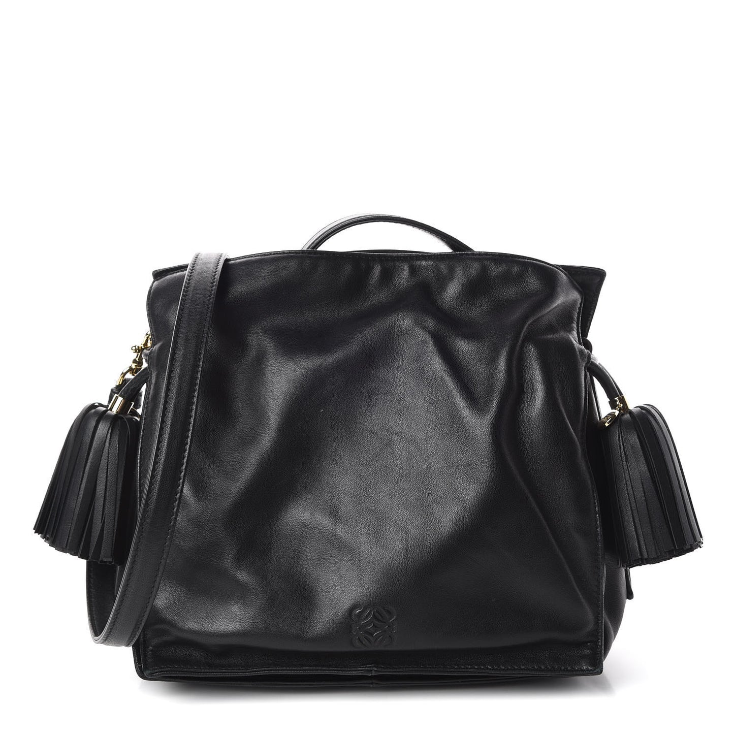 Nappa Small Flamenco Shoulder Bag Black