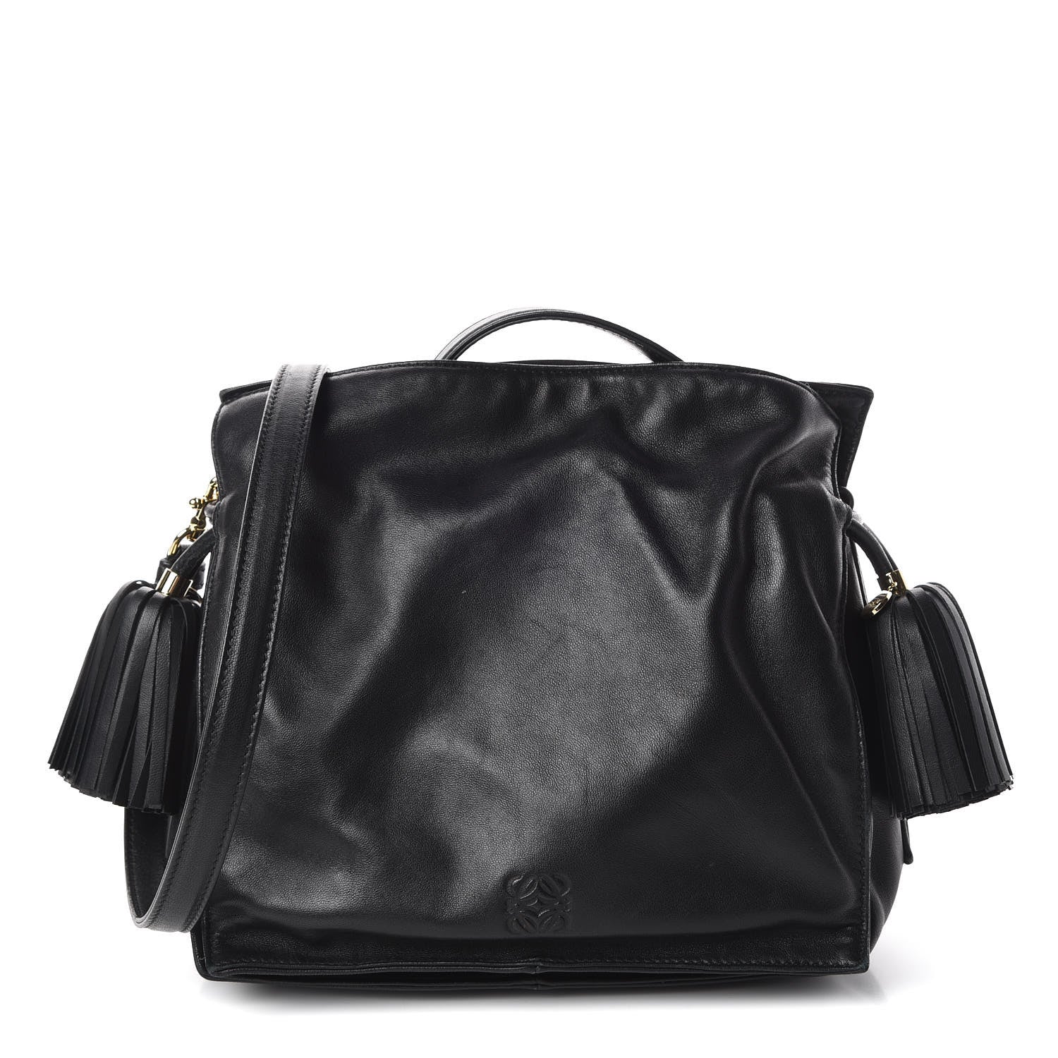 Loewe Nappa Small Flamenco Shoulder Bag Black 1 of 9