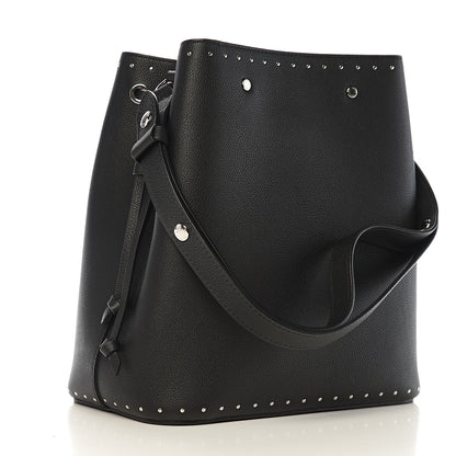 Louis Vuitton Soft Calfskin Lockme Studs Bucket Black 2 of 10