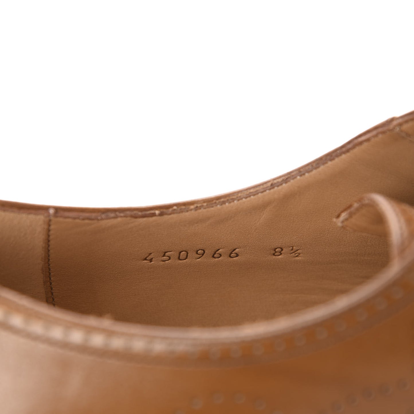 Calfskin Bee Perforated Mens Lace Up Oxfords 8.5 Brown