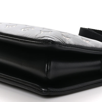 Louis Vuitton Lambskin Embossed Monogram LV Ski Coussin PM Black Multicolor 10 of 10