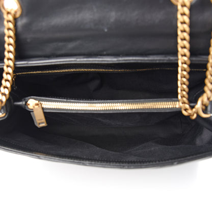 Saint Laurent Calfskin Y Quilted Monogram Medium Loulou Chain Satchel Black 4 of 11