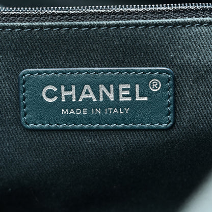 Chanel Canvas Large Double Face Shopping Tote Green 6 of 10
