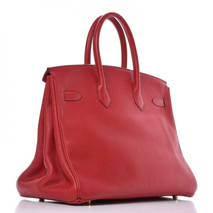 Hermes Buffle Skipper Birkin 35 Rouge Casaque 3 of 41