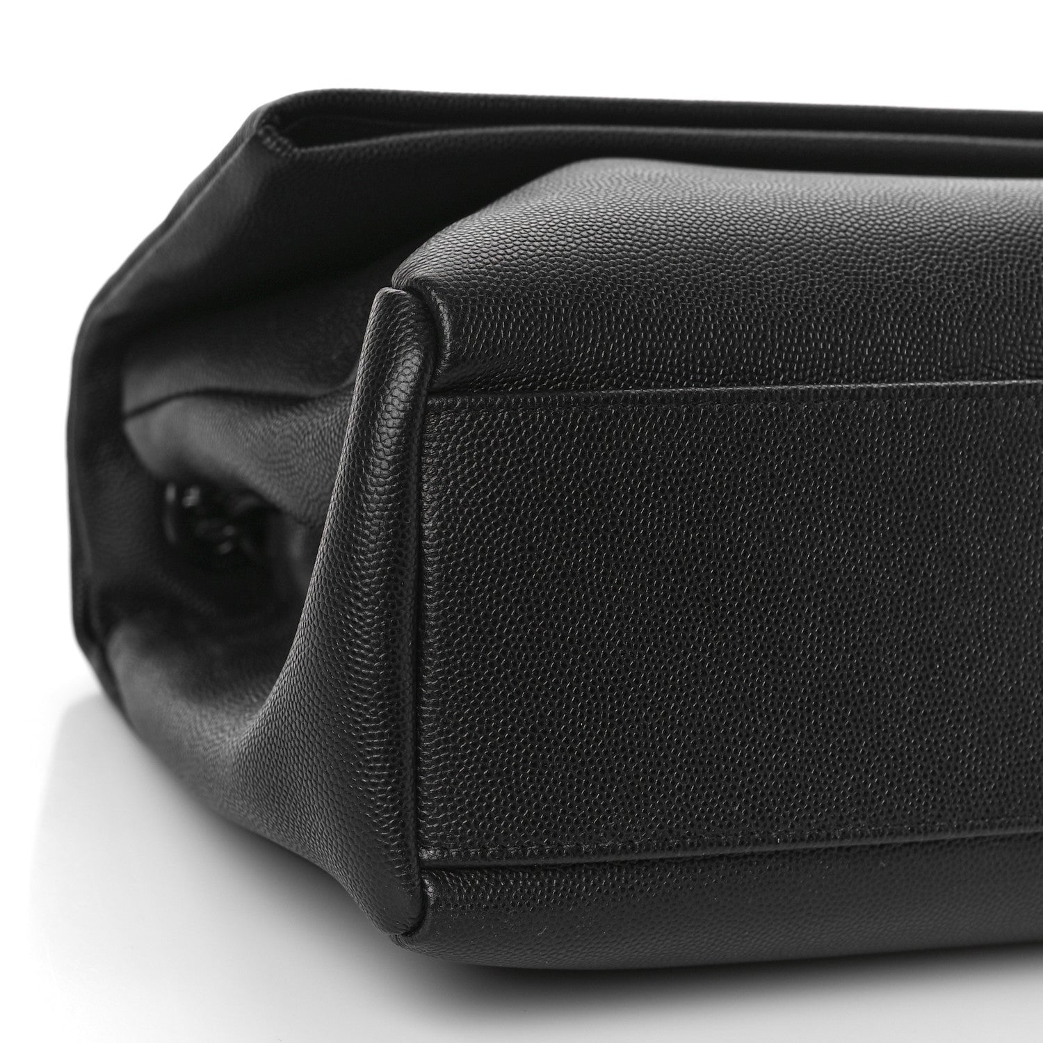 Saint Laurent Grain De Poudre Medium West Hollywood Monogram Fold-Over Black 7 of 8