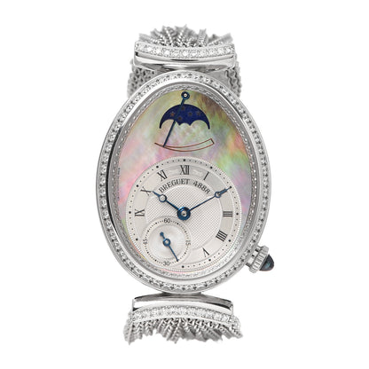 Breguet 18K White Gold Diamond Mother of Pearl 29mm Reine de Naples Automatic Watch 1 of 7