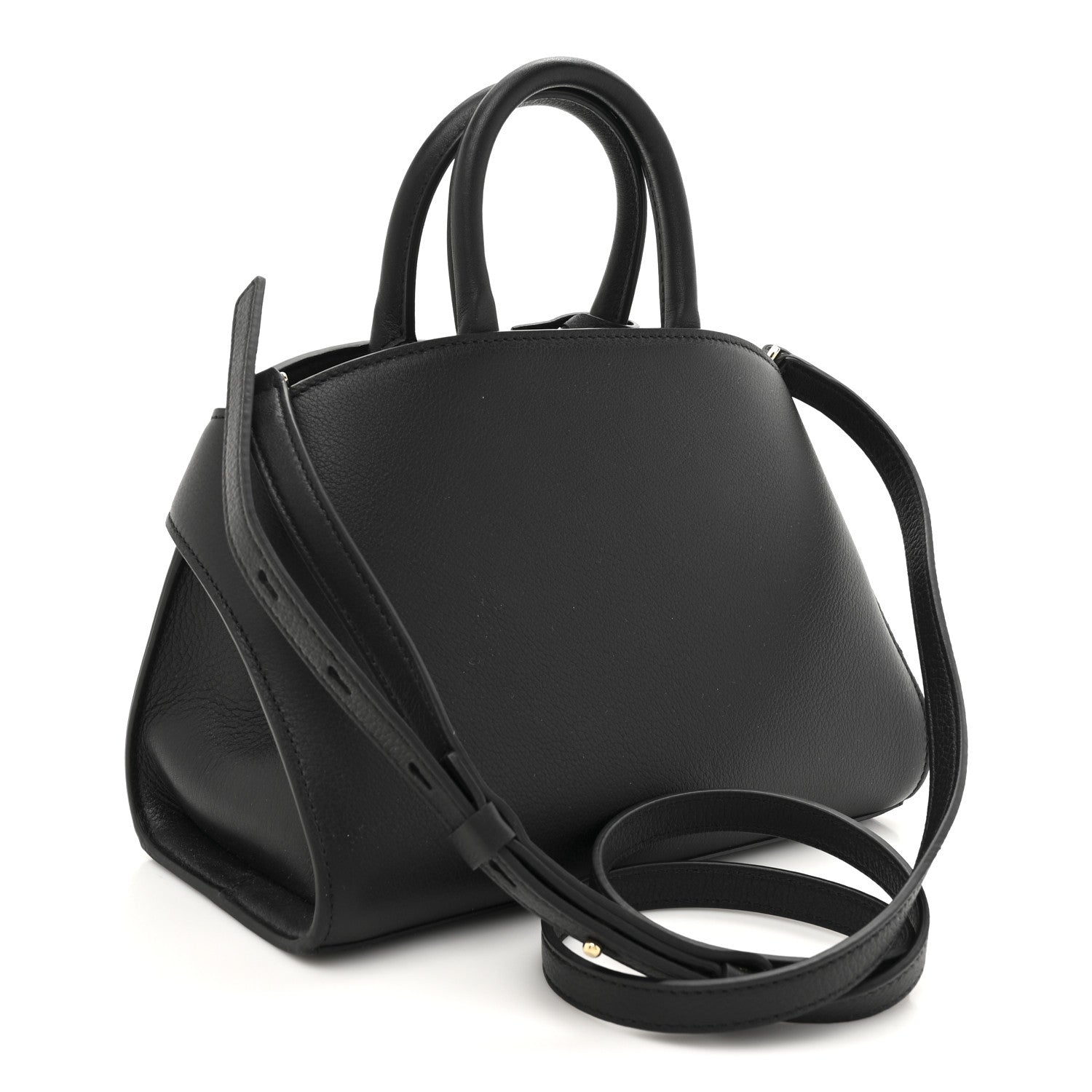 Salvatore Ferragamo Calfskin Mini Hug Bag Black 3 of 10