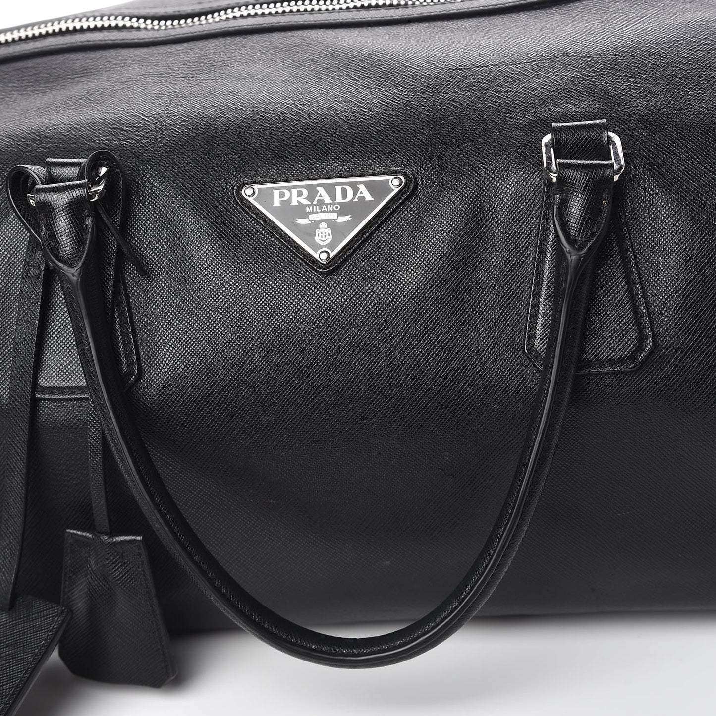 Saffiano Duffle Travel Bag Black