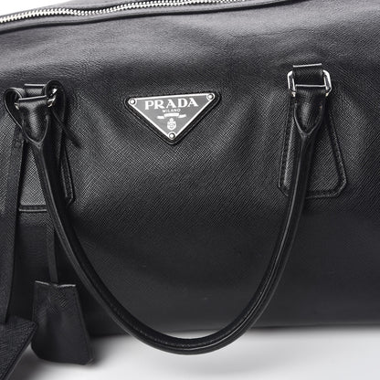 Prada Saffiano Duffle Travel Bag Black 13 of 18