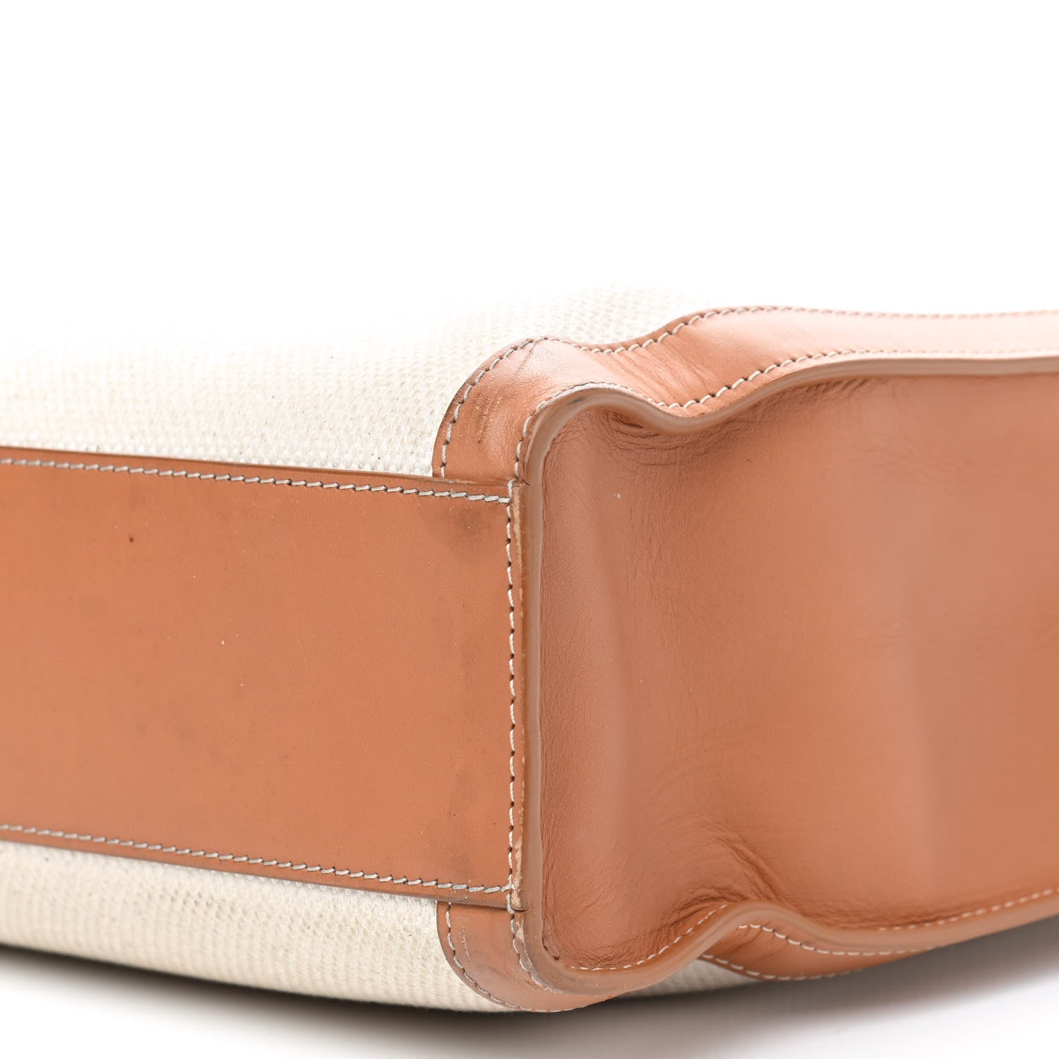 Celine Canvas Calfskin Vertical Cabas Natural Tan 12 of 12