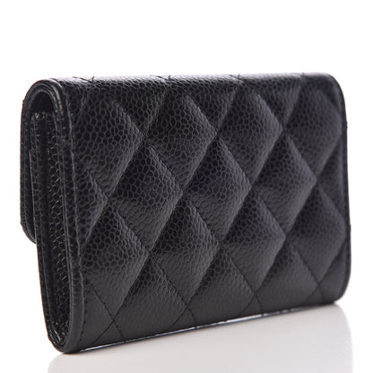 Chanel Caviar Quilted Flap Card Holder Black 3 of 9