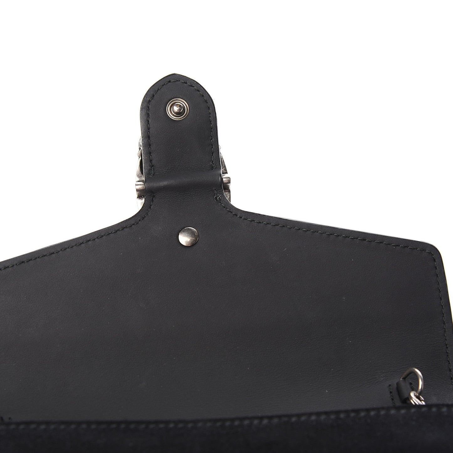 Suede Mini Dionysus Chain Wallet Black