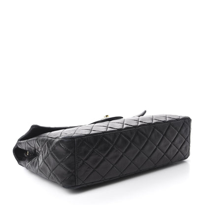 Chanel Washed Lambskin Quilted Maxi Single Flap Black 4 of 15